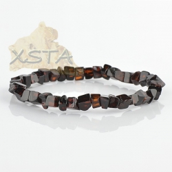 Amber bracelet cherry color polished
